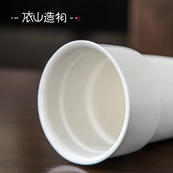 |Yishanzao бяла порцеланова чаша за лесна потребителска четка за почистване на зъбите бъчва костюм четка за зъби чаша изплакване на гърлото чаша